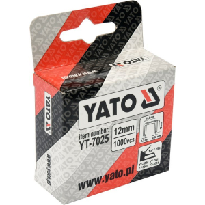 Capse Yato 12mm 1000Buc Yato YT-7025