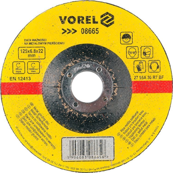 Disc Abraziv Debitat Metale 125X6,8X22 Vorel 8665