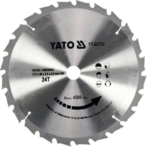 Disc Circular, 315X30mm, 24T Yato YT-60790