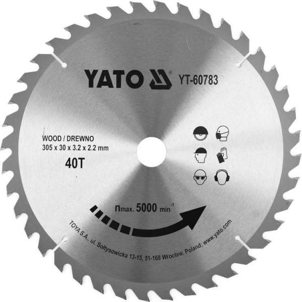 Disc Circular Pentru Lemn 305X40Tx30mm Yato YT-60783