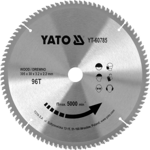Disc Circular Pentru Lemn 305X96Tx30mm Yato YT-60785