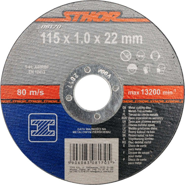 Disc Debitat Metale 115X1X22.2mm Sthor Sthor 8170