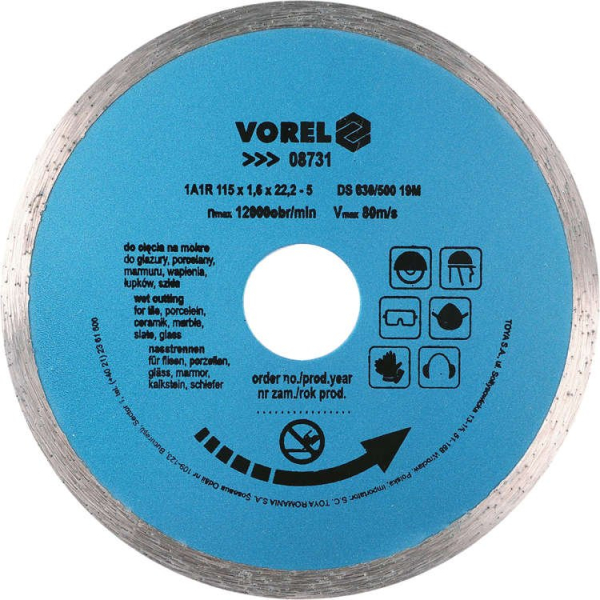 Disc Diamantat 115 mm Vorel 8731