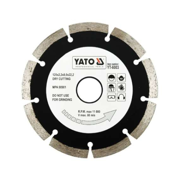 Disc Diamantat Segmente Hs 125 mm Yato YT-6003