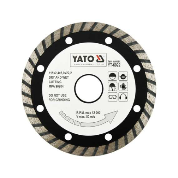 Disc Diamantat Turbo 115 mm Yato YT-6022
