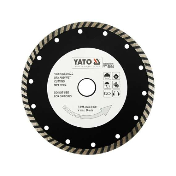 Disc Diamantat Turbo 180 mm Yato YT-6024
