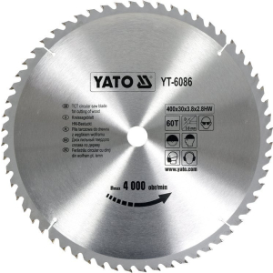 Disc Fierastrau CircularapentruLemn400X60X30mm Yato YT-6086
