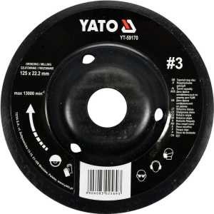 Disc Raspel Lemn,Depresat,125X22.2mm,Nr3 Yato YT-59170