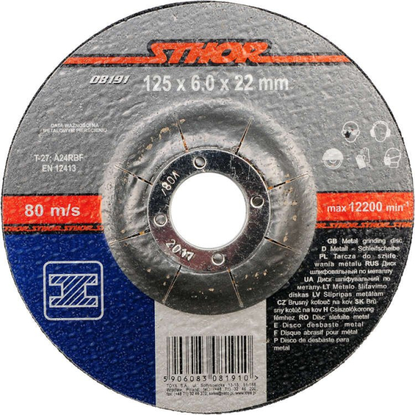 Disc Slefuit Metale 115X6X22.2mm Sthor Sthor 8191