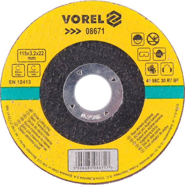 Disc Taiat Piatra 115X3,2X22 mm Vorel 8671