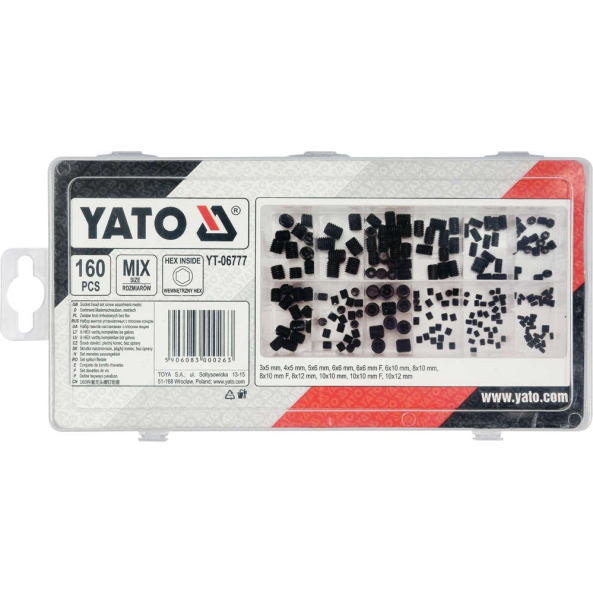 Set Splituri Filetate 160Buc Yato YT-06777