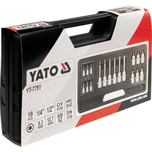 Trusa Biti 18Buc 1/4"-1/2" Yato YT-7751
